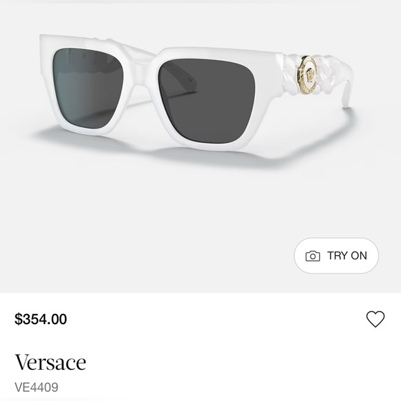 Versace New Authentic White Sunglasses Cloth and Case - Picture 3 of 9